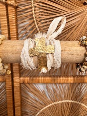 Vintage Sari Silk Handmade Cross Wrap Bracelet- Made by me